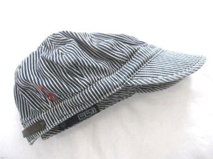 ヴィンテージ Poloポロラルフローレン ヒッコリーキャスケット/ワークキャップ