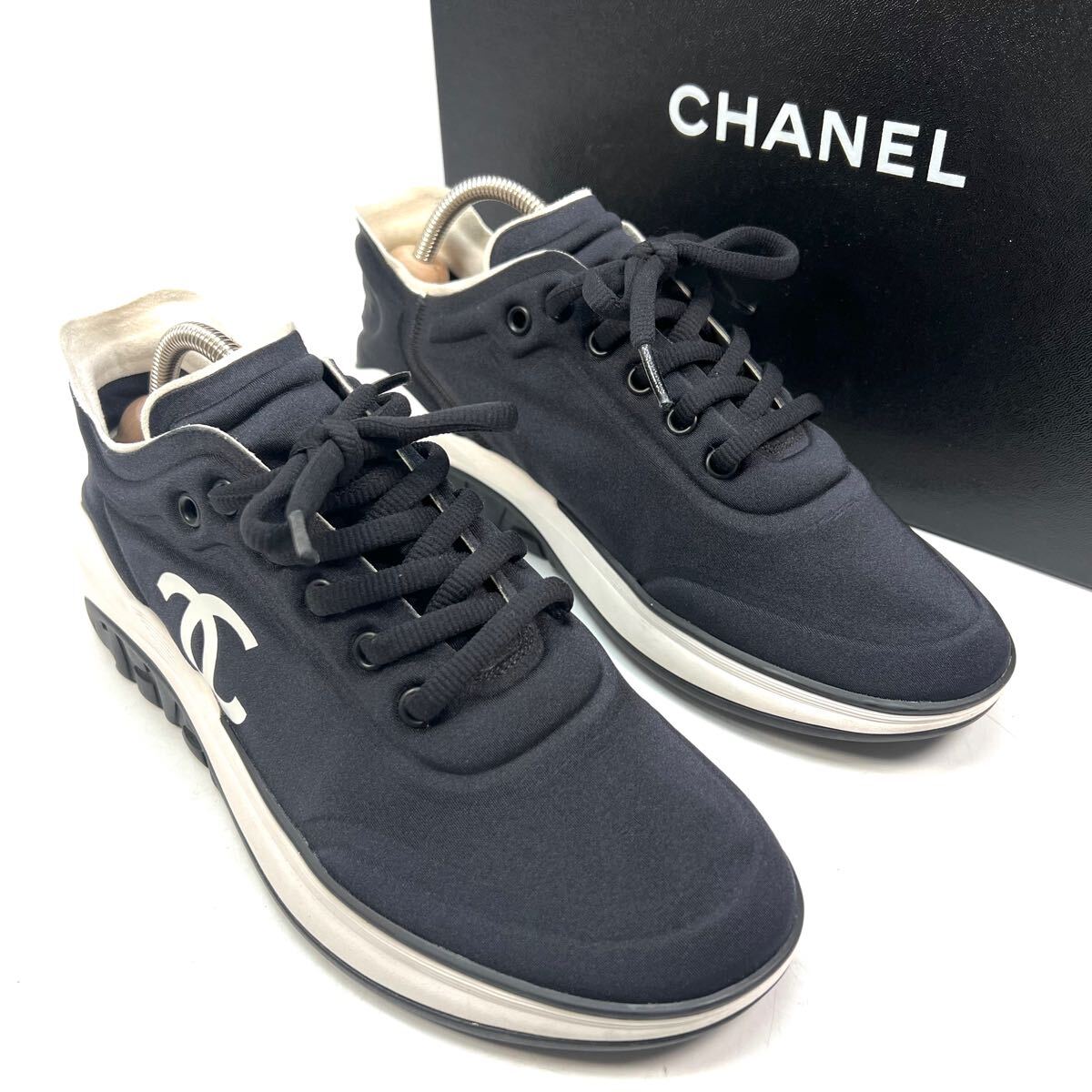 CHANEL シャネル スニーカー ファブリック ココマーク 38 24cm G34763 