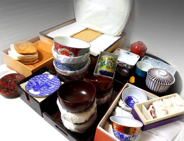 和食器いろいろ★会席揃*絵変り大鉢*木椀*九谷仙茶碗等