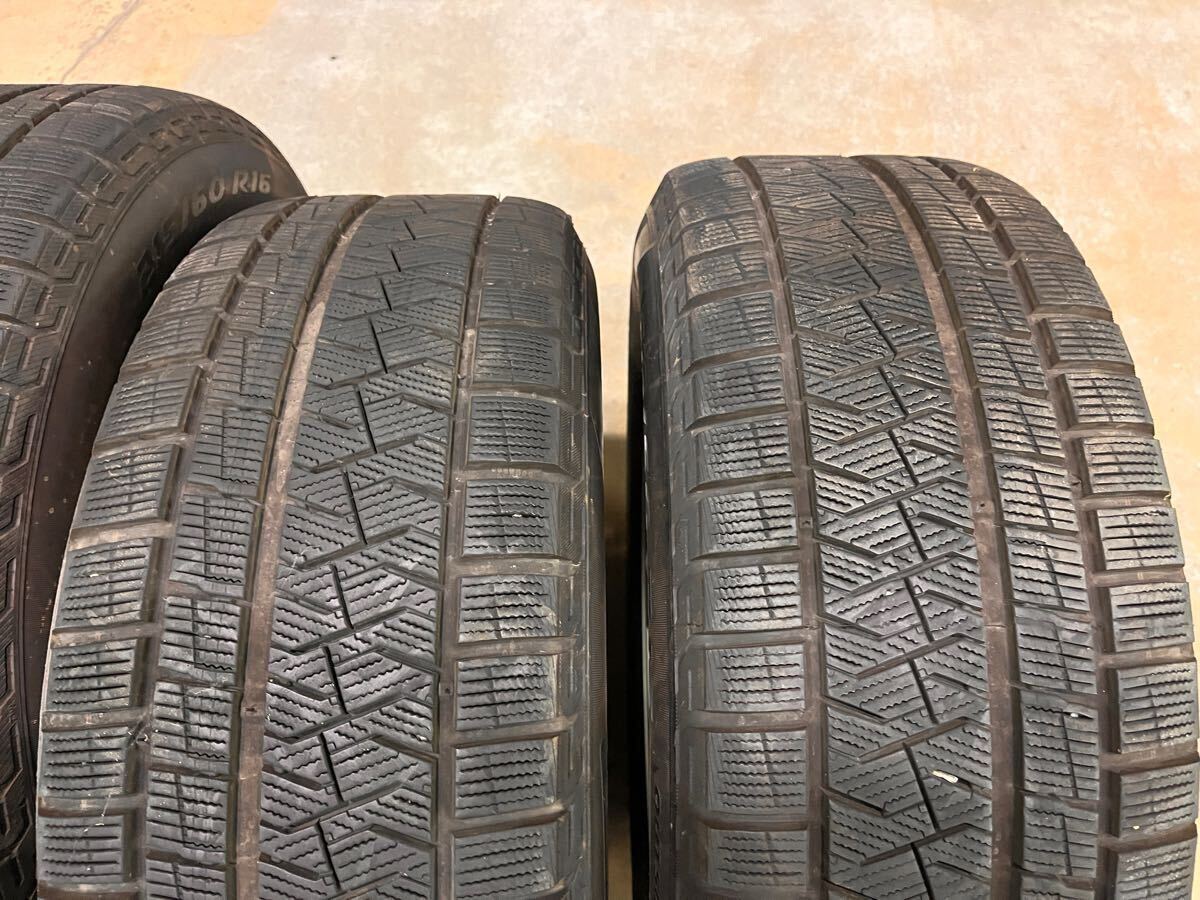 ピレリ アイスアシンメトリコプラス ホイールセット 215/60R16 16インチ7J ＋48 pcd100/114.3 マルチホール クラウン マークX フォレスター_7