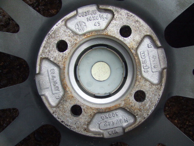 ★1円～売り切り！新品　2024年製造　ブリヂストン ブリザックVRX2　155/65R14　Wedsアルミ(中古美品)セット　PCD 100　4穴 インセット 45_8