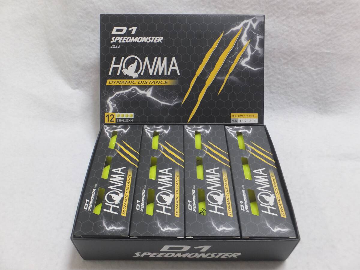 ☆ホンマ HONMA D1 SPEEDMONSTER D1 スピードモンスター2023 イエロー　1ダース 未使用品☆_1