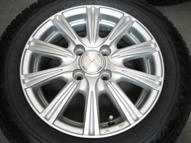 ■USED■weds JOKER14インチ(1455+45 4H PCD100)＆BS BLIZZAK VRX2 165/70R14 4本■アクア/パッソ/ヴィッツ/マーチ他■ JOKER WEDS 14インチ MAGIC Joker 0040118