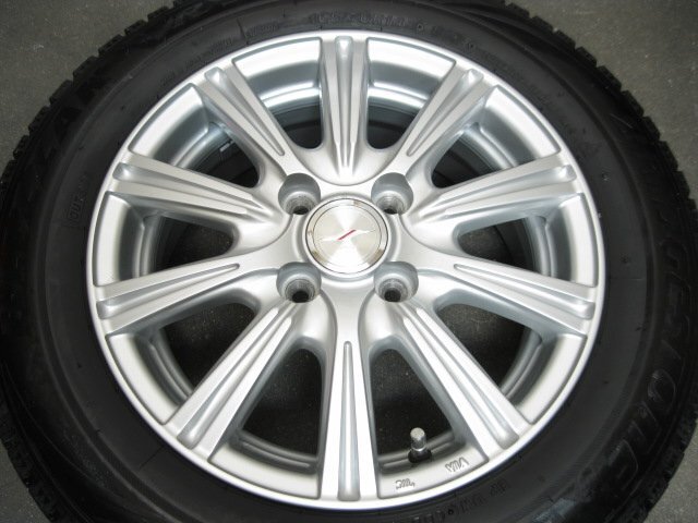 ■USED■weds JOKER14インチ(1455+45 4H PCD100)＆BS BLIZZAK VRX2 165/70R14 4本■アクア/パッソ/ヴィッツ/マーチ他■ JOKER WEDS 14インチ MAGIC Joker 0040118