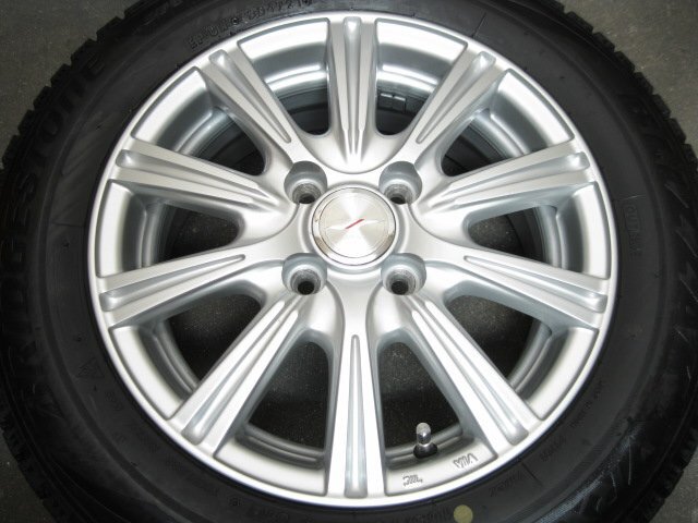■USED■weds JOKER14インチ(1455+45 4H PCD100)＆BS BLIZZAK VRX2 165/70R14 4本■アクア/パッソ/ヴィッツ/マーチ他■ JOKER WEDS 14インチ MAGIC Joker 0040118