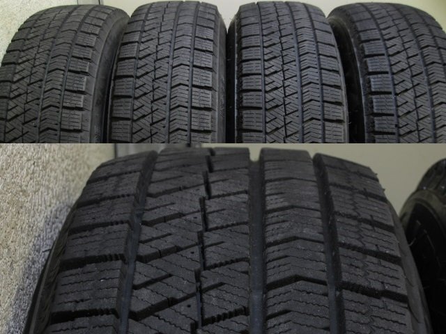 ■USED■weds JOKER14インチ(1455+45 4H PCD100)＆BS BLIZZAK VRX2 165/70R14 4本■アクア/パッソ/ヴィッツ/マーチ他■ JOKER WEDS 14インチ MAGIC Joker 0040118