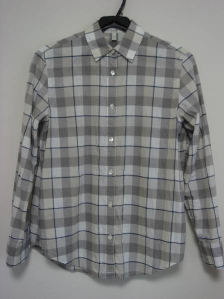 美品☆2015★ICB★シャツ☆4☆チェック柄☆グレー系☆2Way