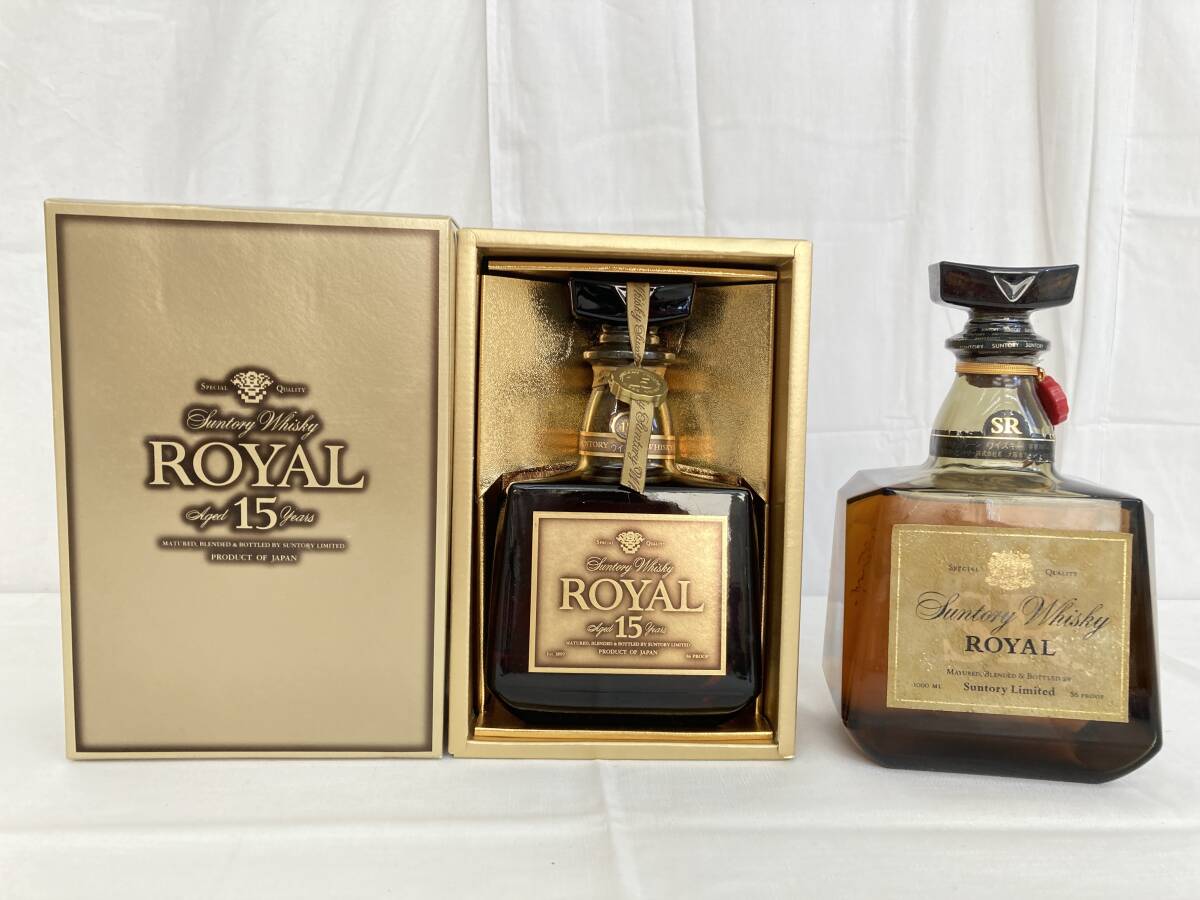 【JN32】(O) 未開栓保管品 古酒 SUNTORY サントリー ROYAL ローヤル ウイスキー ２本セット 容量750ml～1000ml アルコール度数43％ 日本 