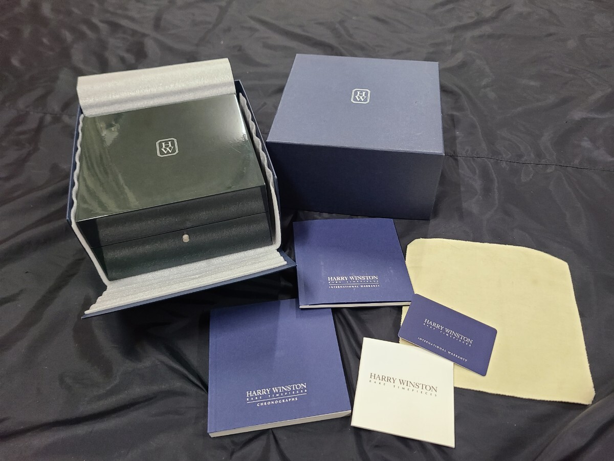 □本物ハリーウィンストン時計用BOX&ギャラ(未記入)付属品一式□HARRY 