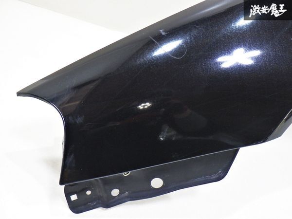 【爪折り加工無し】日産純正 ER34 スカイライン 25GTターボ 前期 2ドア クーペ フロントフェンダー 左 左側 助手席 ブラック 棚 スカイライン ER34 ターボ &frasl; 純正５速 4ドア
