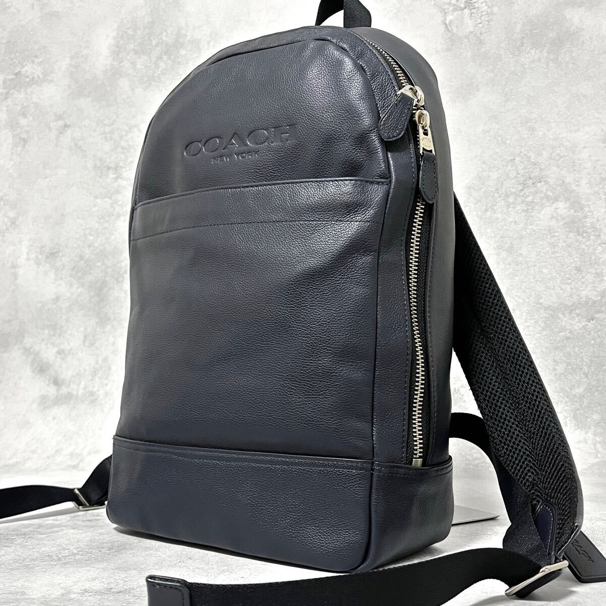 コーチ リュック COACH 極美品 coach レザー メンズ オールレザー 