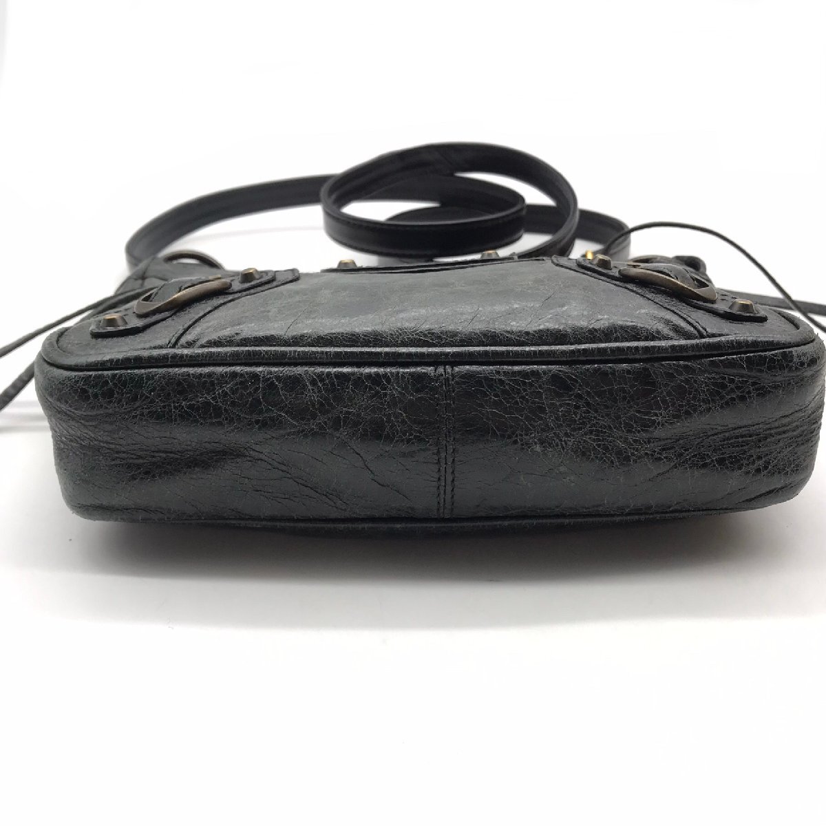 1円 良品 BALENCIAGA バレンシアガ ザヒップ レザー ショルダー バッグ 