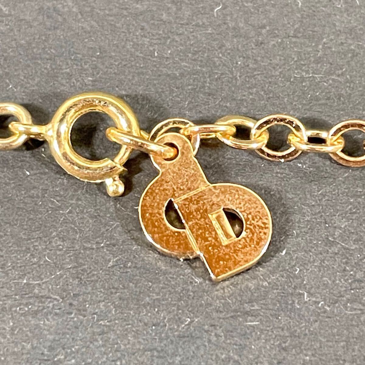 ディオール】基準内 Christian Dior ネックレス CDロゴ ラインストーン 
