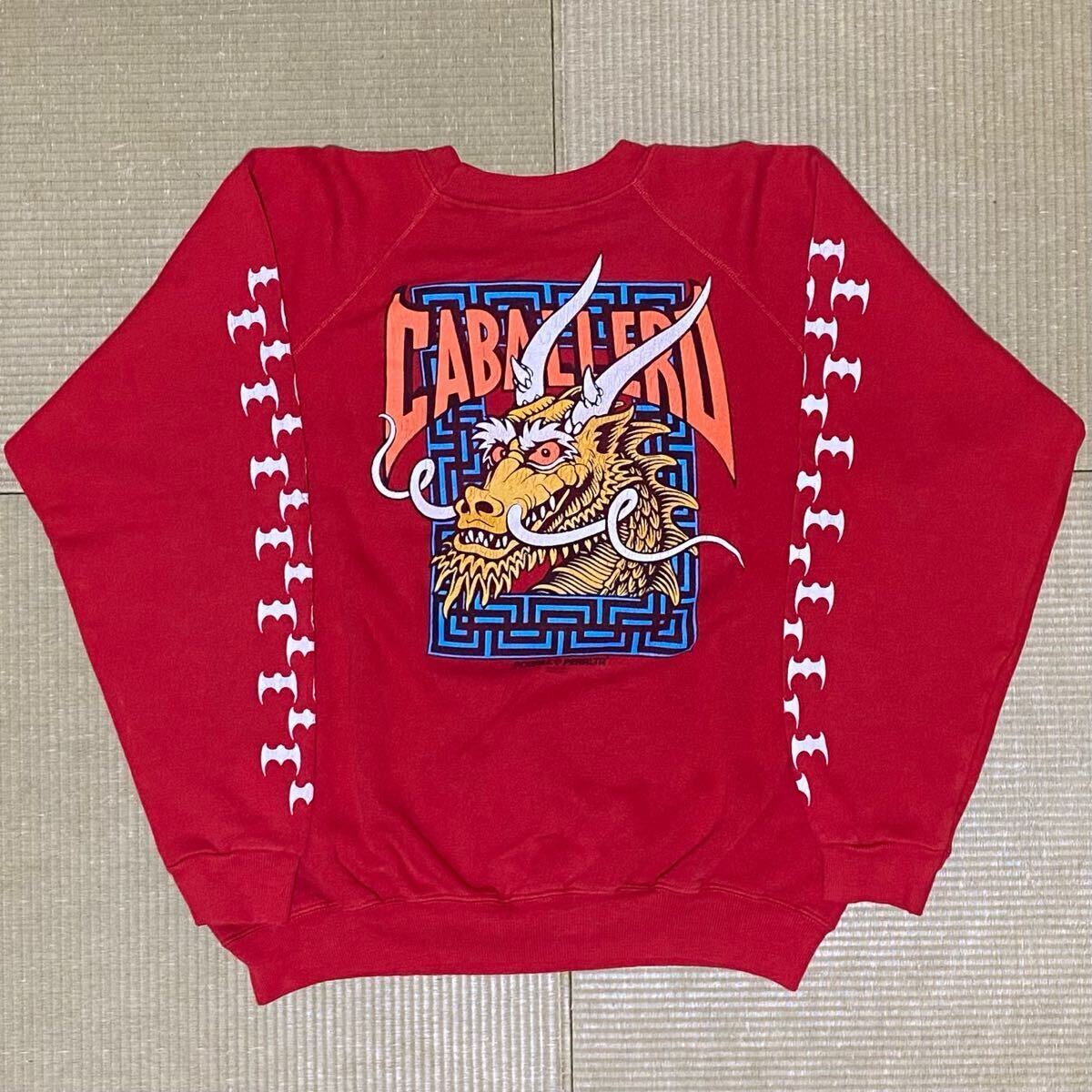 80s パウエルペラルタ スウェット USA製 白 Mドラゴンスネーク