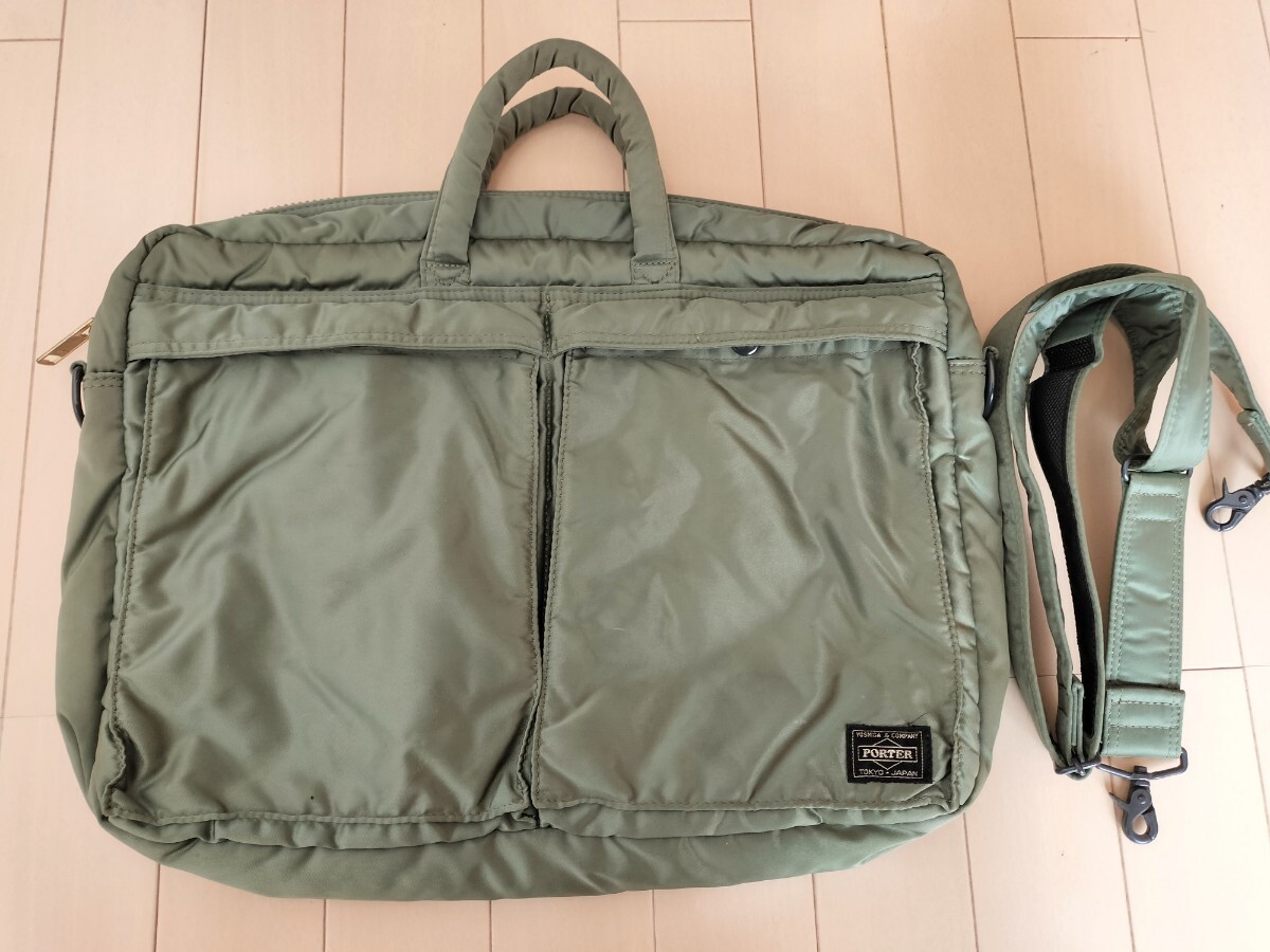 PORTER TANKER 2way ショルダーバッグ セージグリーン 美品】吉田