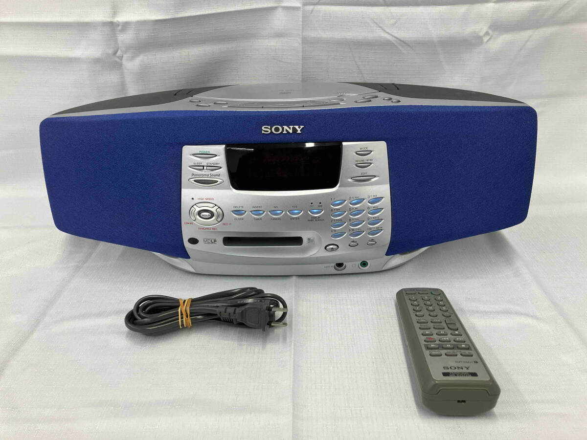 ジャンク SONY MD・CD・AM FMラジオデッキ ZS-M37 SONY MD-7000