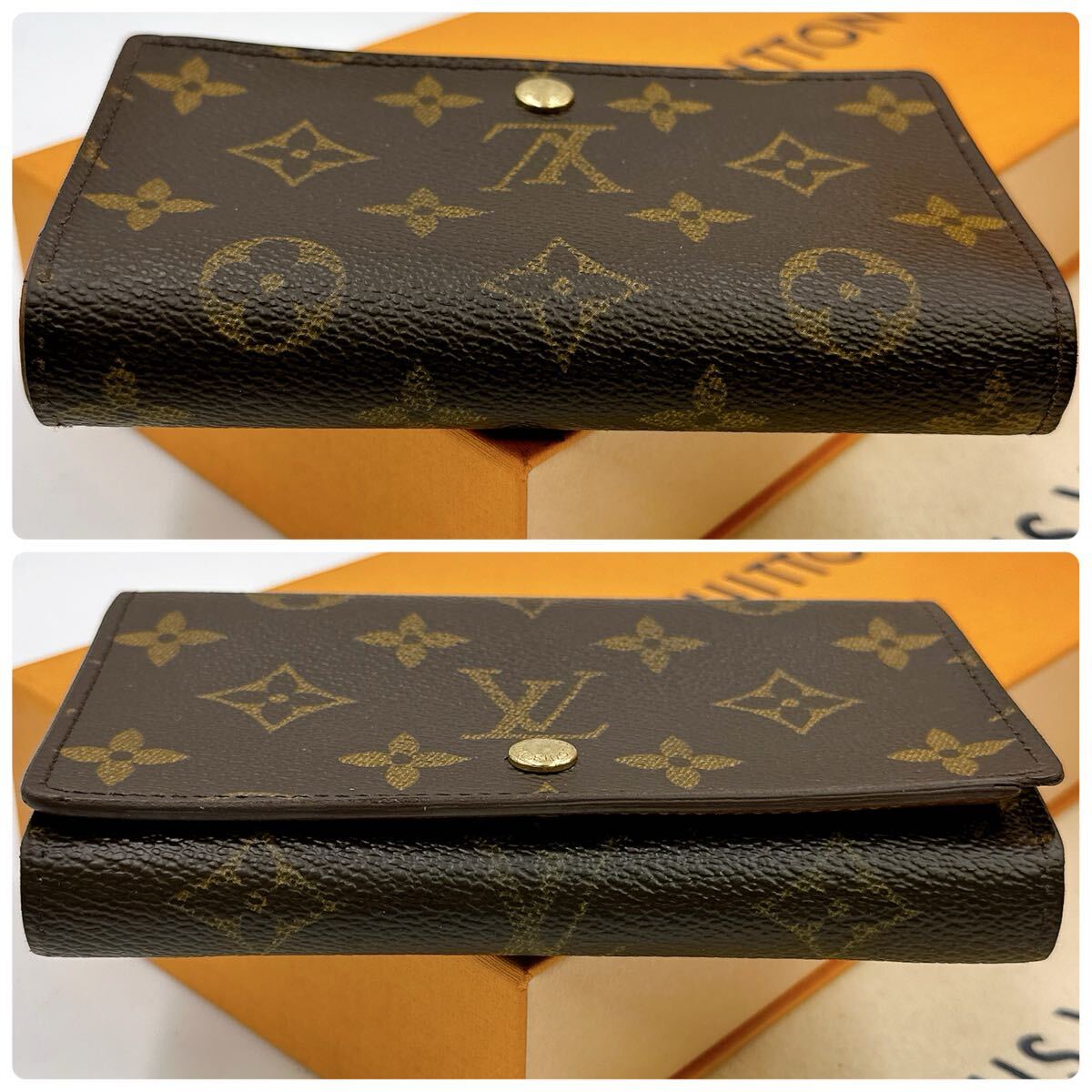 3722【美品】LOUIS VUITTON ルイヴィトン モノグラム ポルトモネ ビエ 