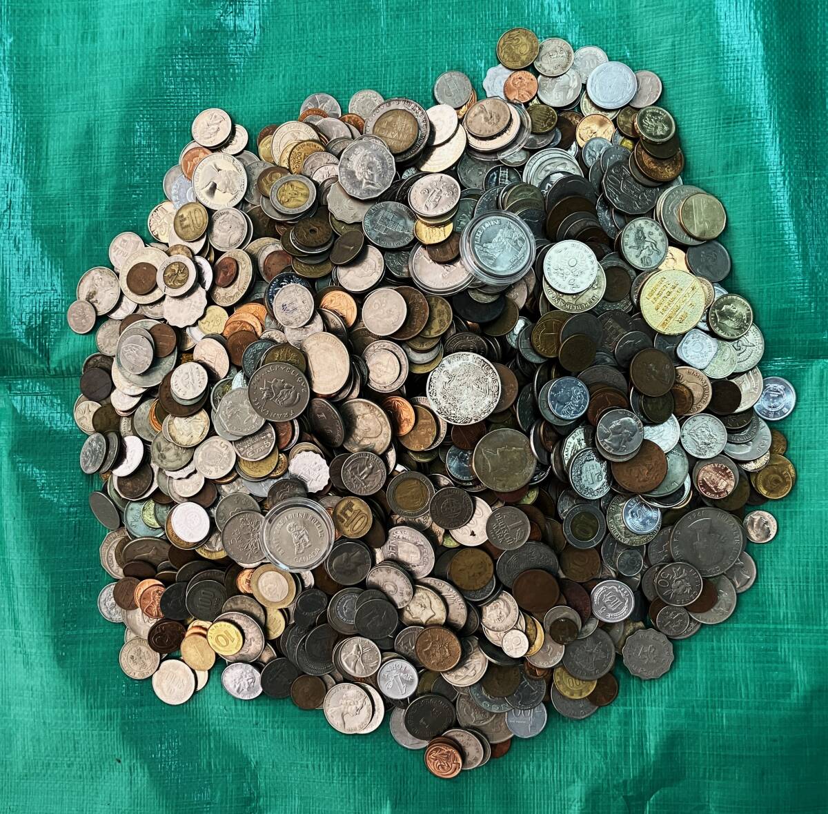 旧貨幣アメリカ銀貨含むコイン9枚セット 世界のコイン 世界の大型