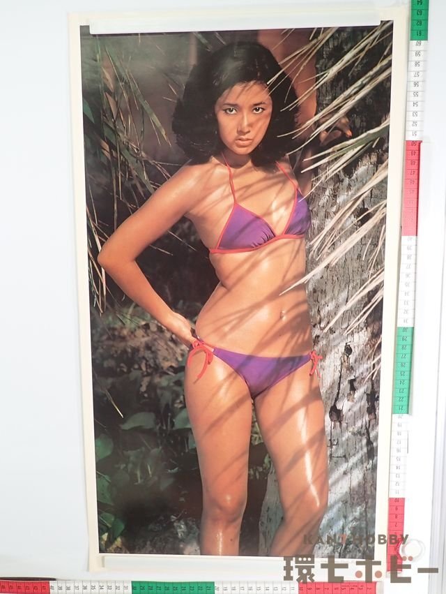 0QK37◇当時物 1979年 浅野ゆう子 35㎝×64㎝ カレンダー 裁断済み