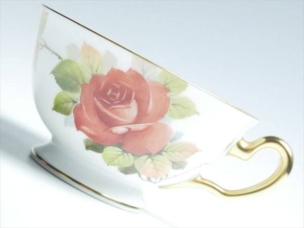 k308 大倉陶園 ハンドペイント クラシックローズ 薔薇絵 カップ