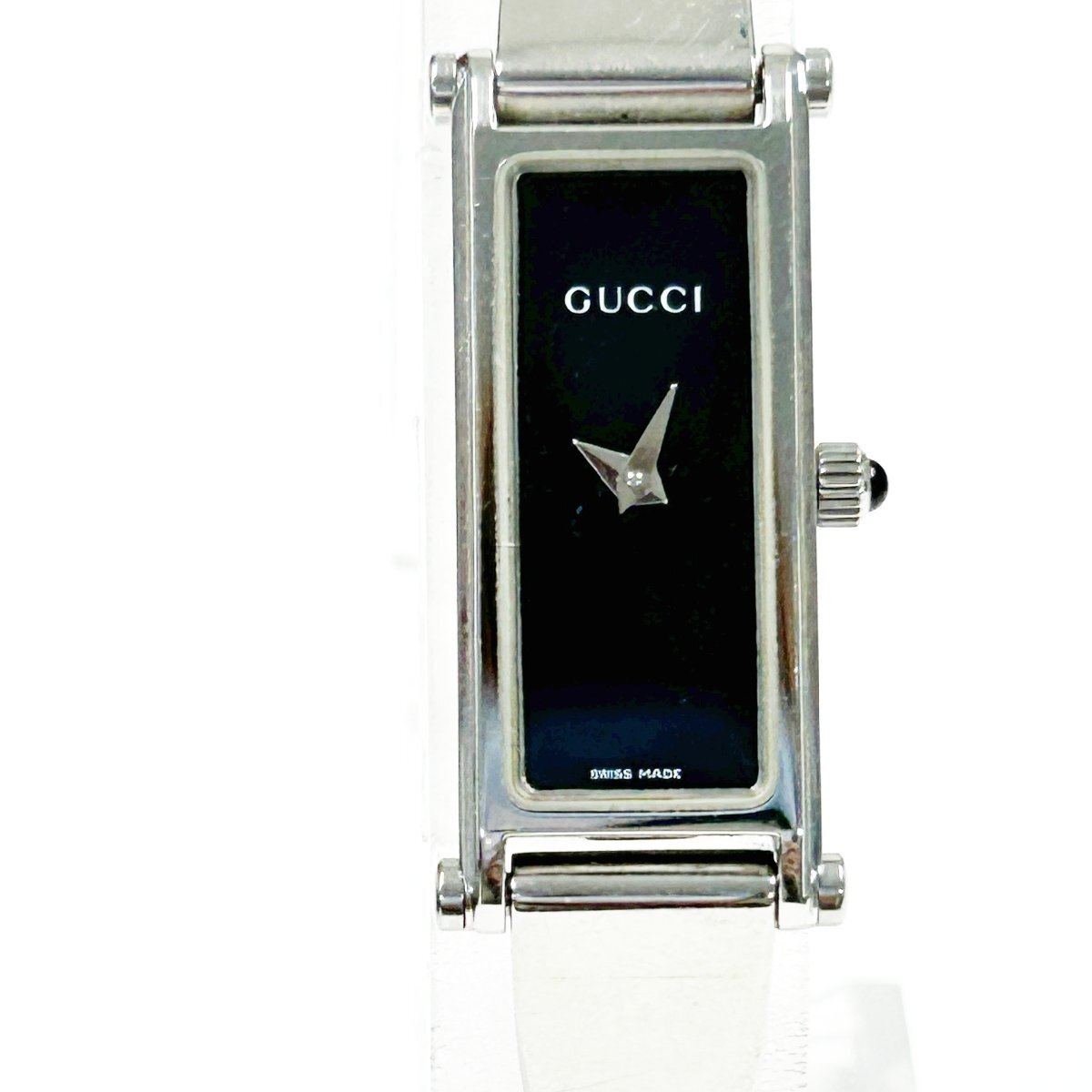 1円スタート】【箱付き】GUCCI グッチ 1500L SS ブラック文字盤