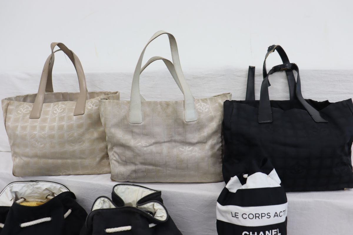 1円 良品 CHANEL シャネル ニュートラベルライン ハンドバッグ