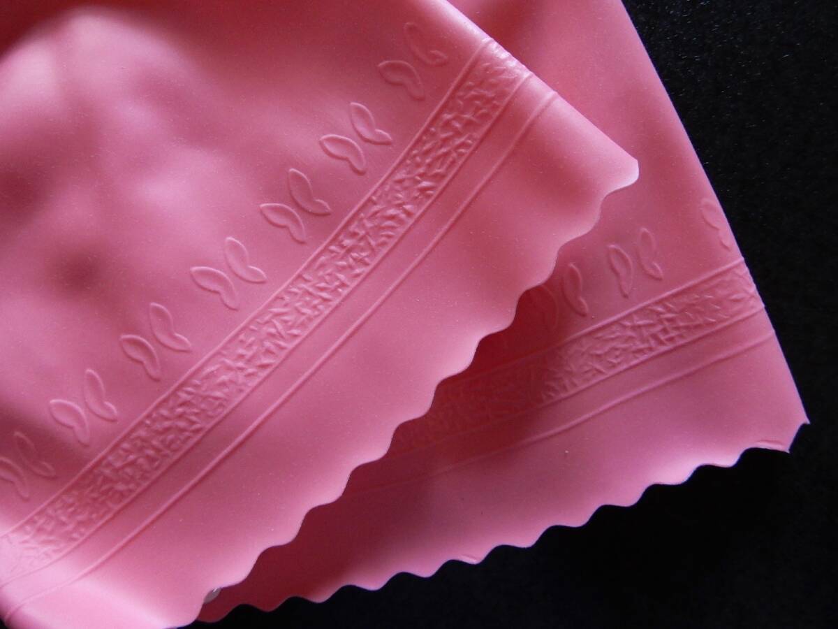 ★ショーワの手袋家庭用★ビニール手袋★Mサイズ★ビニ手/ゴム手袋/昭和レトロ/当時物/デッドストック/薔薇/凹凸/バラ柄_10