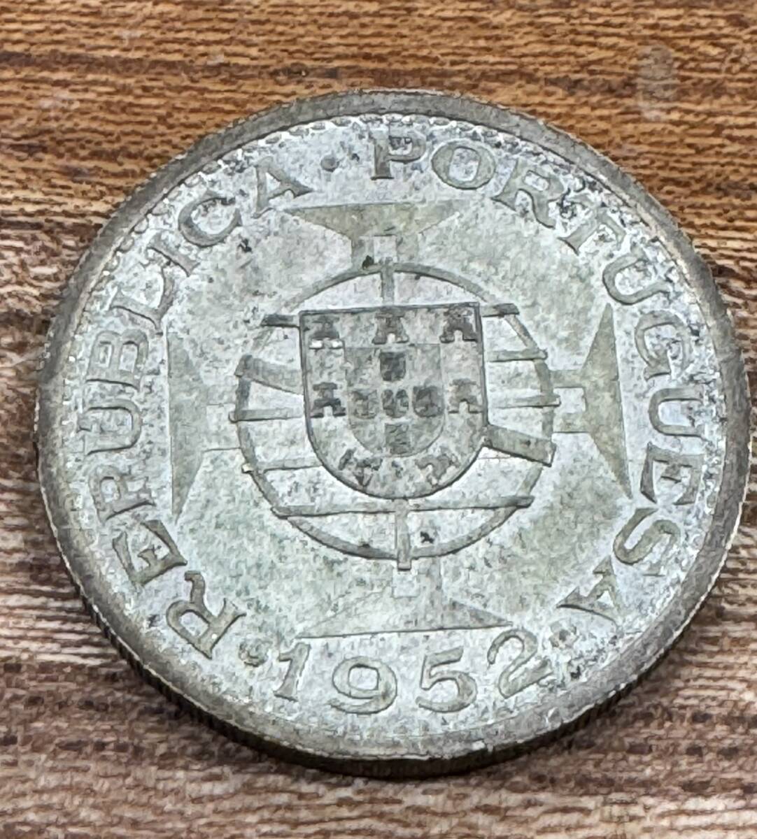 1952年 マカオ（ポルトガル領） 5パタカ銀貨 PCGS認証（未流通） 激激レア！ 1952年 ポルトガル領 マカオ 5パタカ銀貨 硬貨 コイン