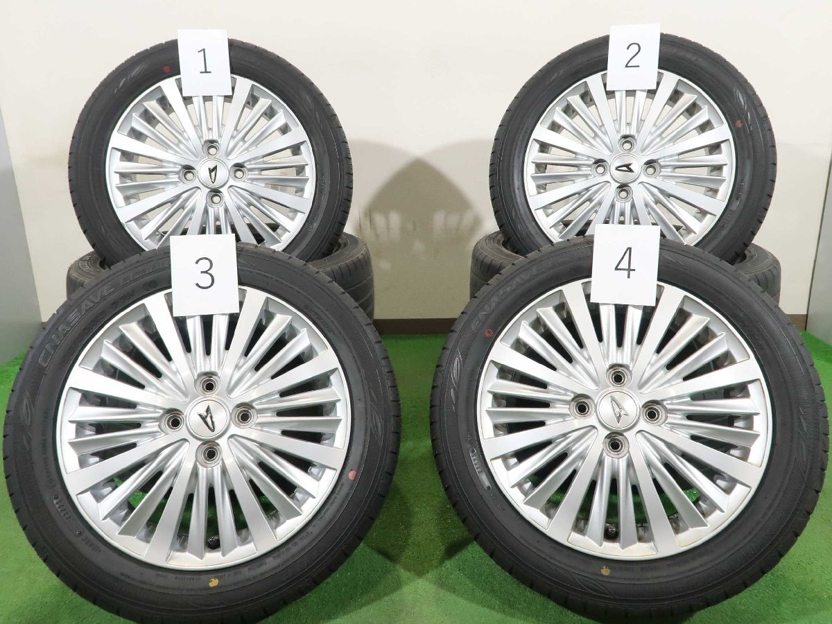 4本 ダイハツ 純正 15インチ 4.5J +45 4H PCD100 ラジアル バリ溝 ダンロップ エナセーブ EC300+ 2023年 165/60R15 キャスト アクティバ ダイハツ 15インチ 4.5J BBS ダイハツ純正OP +