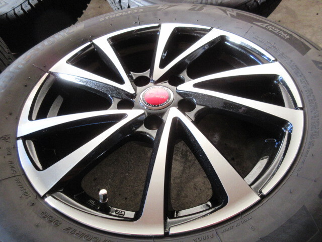 冬用set!! B-Win (BP) (17x7+38 5H/114,3) バリ溝(ブリヂストン DM-V3) 225/60R17 アルファード ヴェルファイア エクストレイル デリカD5 _3