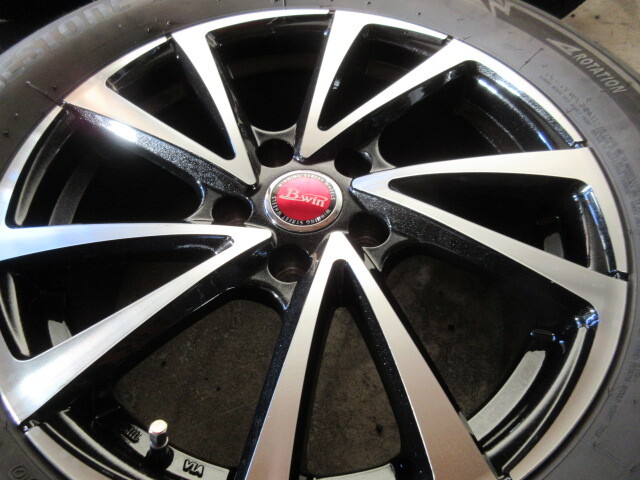 冬用set!! B-Win (BP) (17x7+38 5H/114,3) バリ溝(ブリヂストン DM-V3) 225/60R17 アルファード ヴェルファイア エクストレイル デリカD5 _5