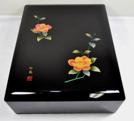 茶道具 輪島塗 本堅地 青漆爪紅 茶平一斎造 及台子 組立式/茶棚 紹鴎棚