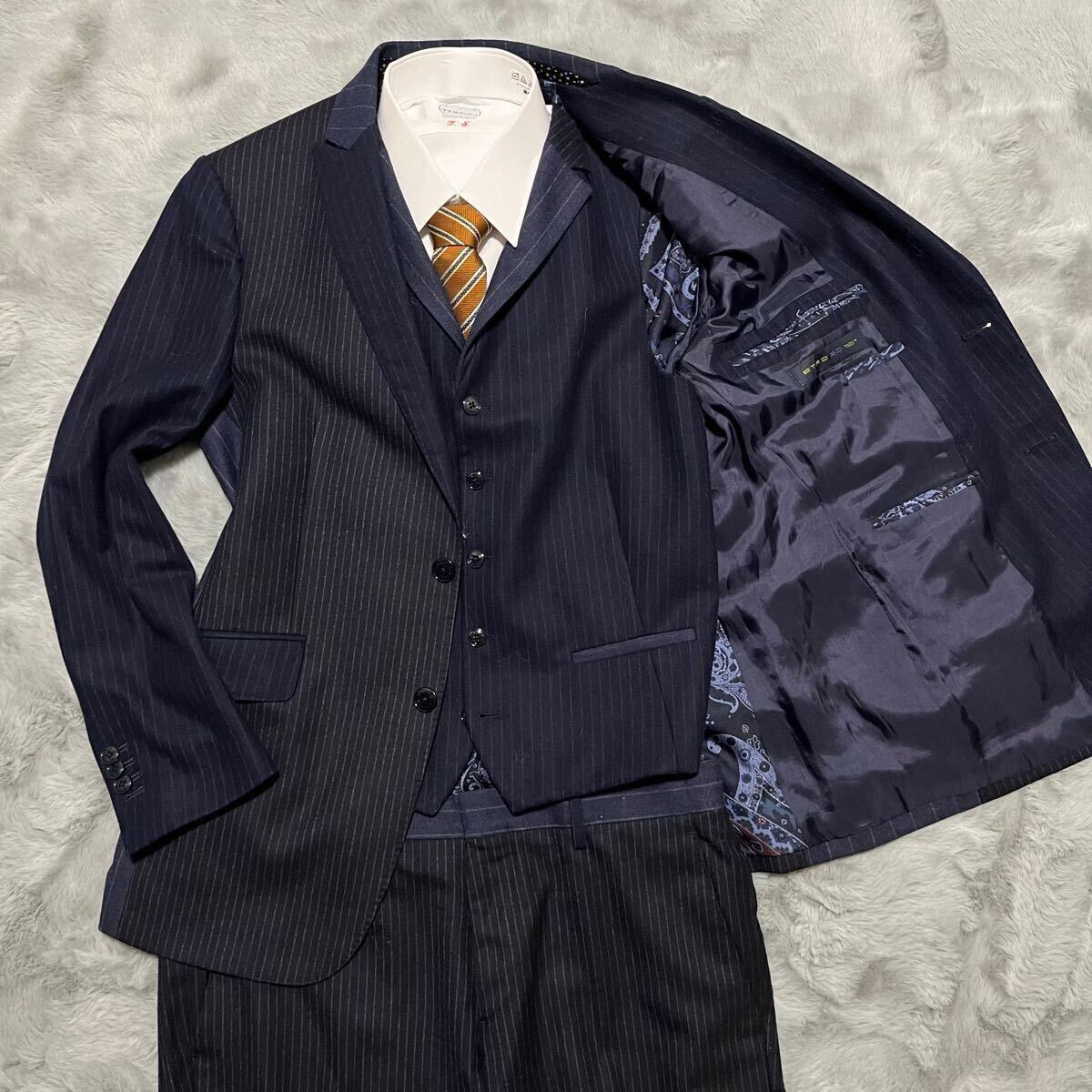 エトロ ストライプ スーツ ネイビー ETRO 2026年最新Yahoo 