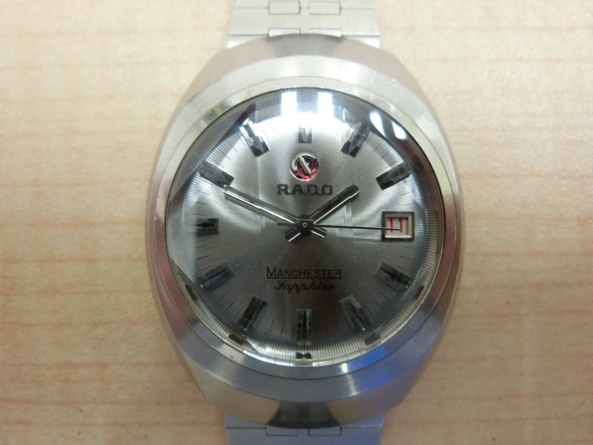 ◎◯腕時計 RADO/ラドー MANCHESTER/マンチェスター Sapphire/サファイヤ オートマ/自動巻き デイト 3針 カットガラス 稼働品◯◎