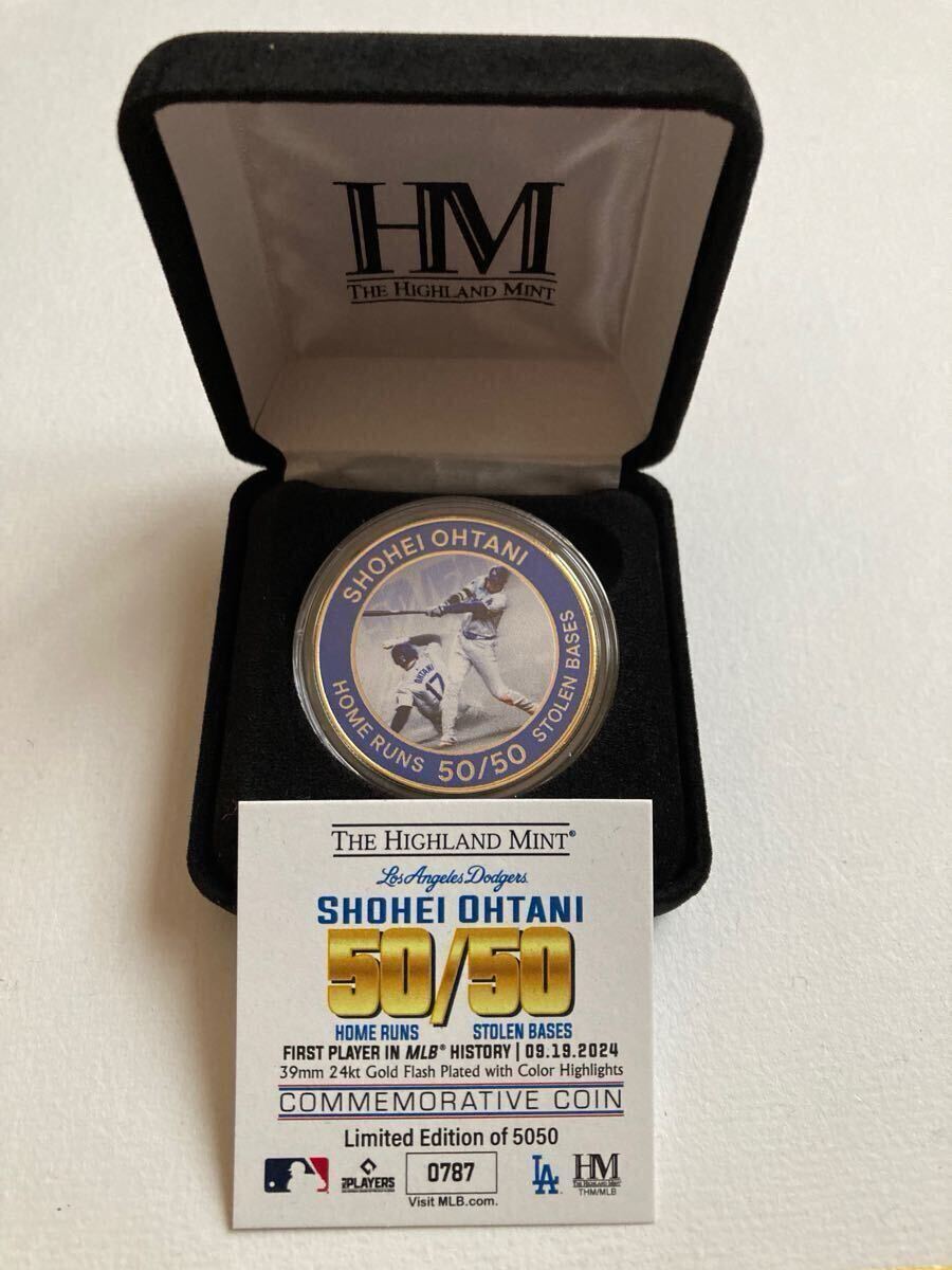 守*一様 5050個限定 ドジャース 大谷翔平 50-50達成記念ゴールド 限定品】大谷翔平50-50達成記念ゴールドコイン シリアルナンバー入り