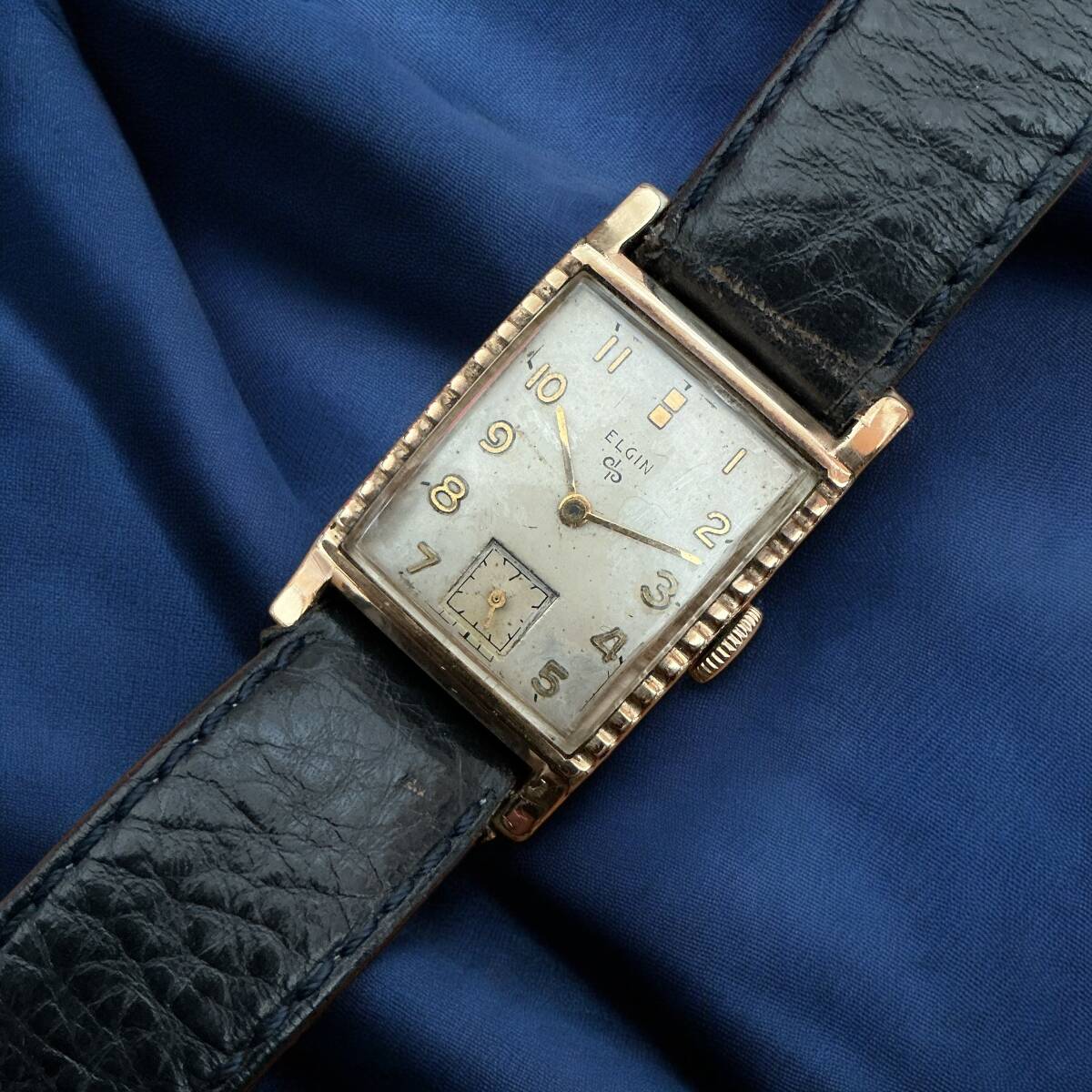 稼働品 1950年代 Elgin エルジン 17石 アンティーク手巻き腕時計 