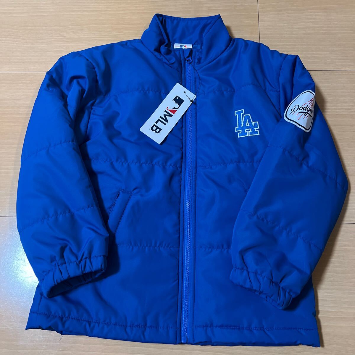 MLB LA ドジャース 公式 ダウンジャケット キッズ 140サイズ ブルー 