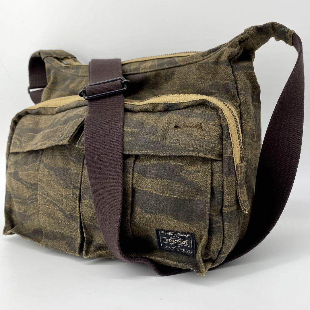 美品◇PORTER ポーター 70周年ラブ＆ピース ショルダーバッグ 迷彩柄
