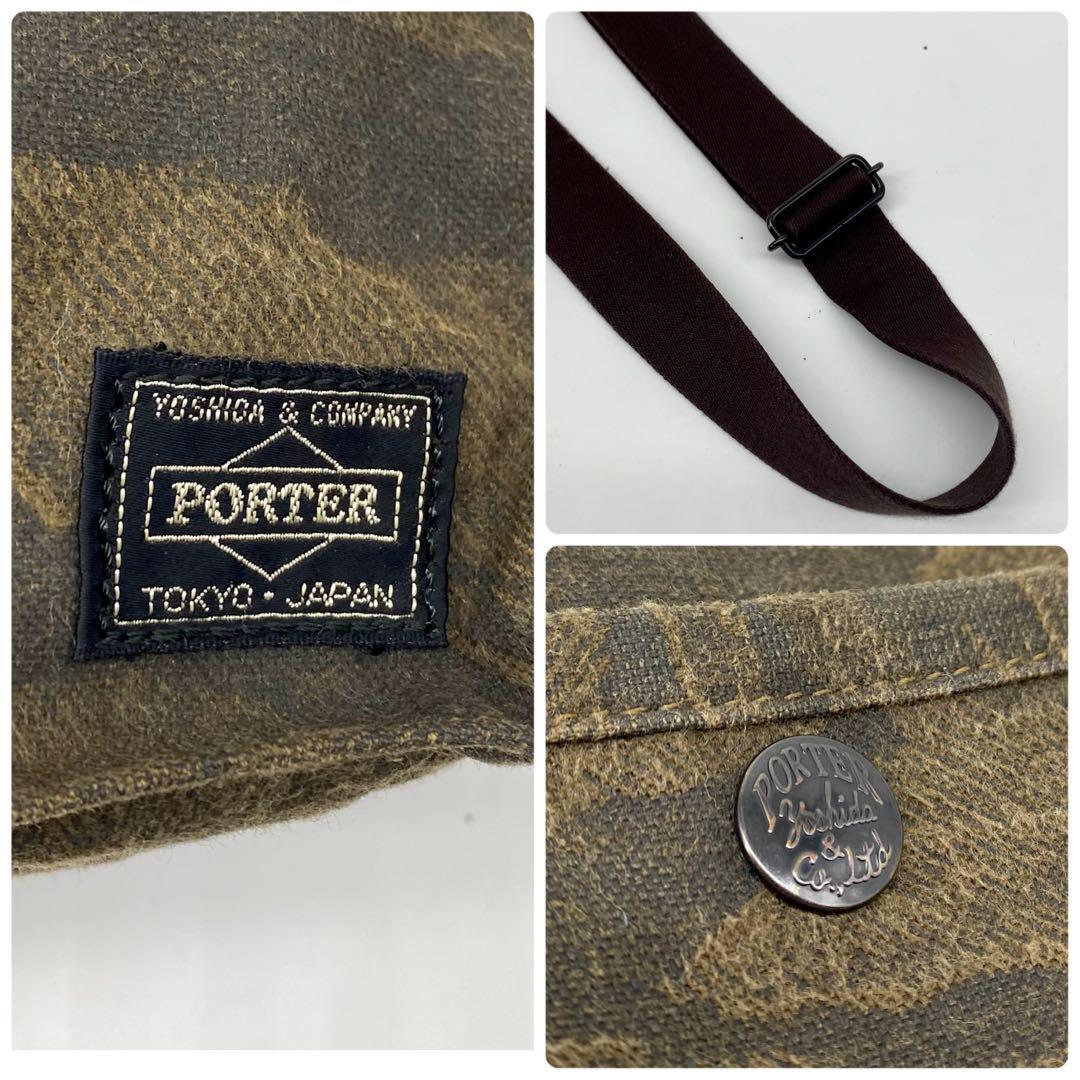 美品◇PORTER ポーター 70周年ラブ＆ピース ショルダーバッグ 迷彩柄
