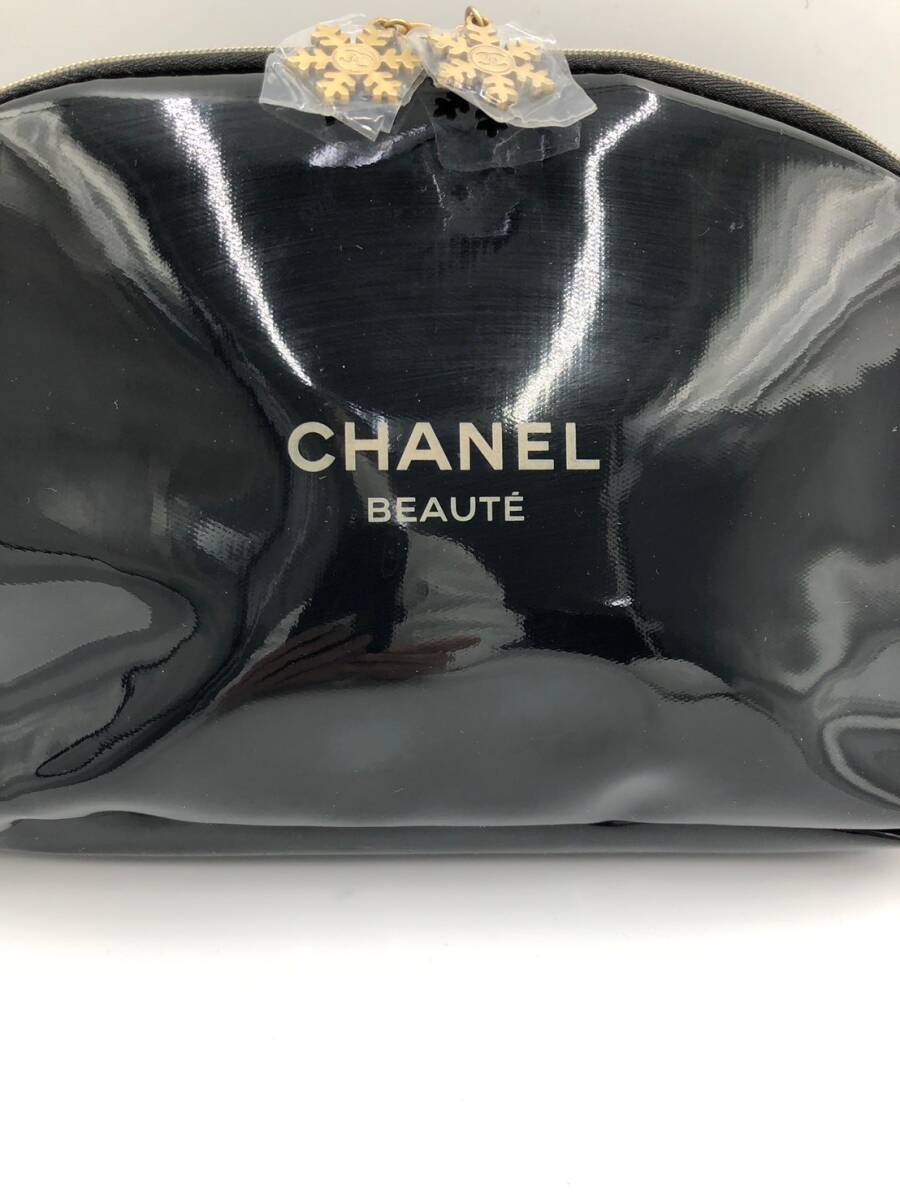 □未使用□CHANEL BEAUTE ノベルティ ポーチ 黒 シャネル ボーテ 化粧 