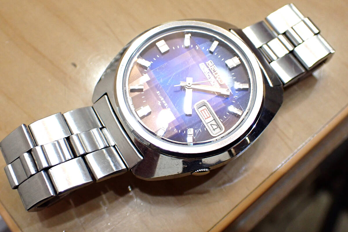 時計店在庫 ◇SEIKO/セイコー 5アクタス 7019-7350 ブルー文字盤