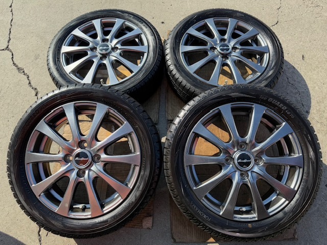 軽自動車に ユーロスピード 4.5J-15インチ ET45 100-4H スタッドレス
