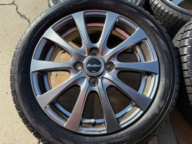 軽自動車に ユーロスピード 4.5J-15インチ ET45 100-4H スタッドレス