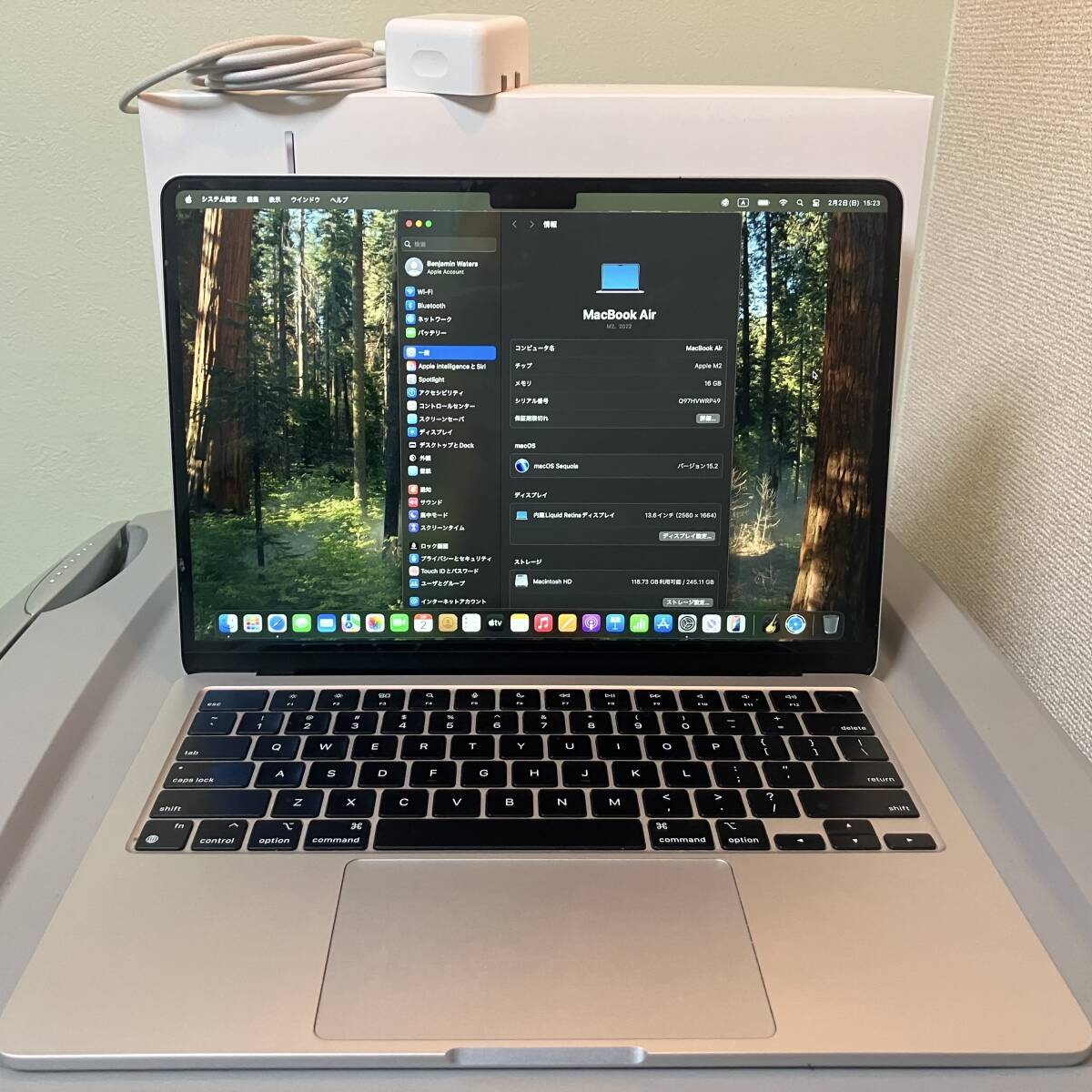MacBook Air Apple 13-inch M2 with - | CPU 8-Core 8GB 8-core com: M2,