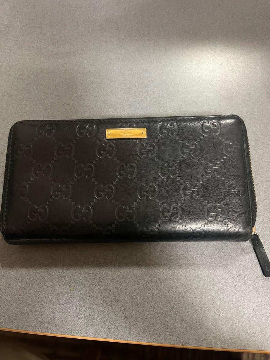 GUCCI 長財布 グッチ ブラック レザー GUCCI(グッチ GUCCI(グッチ) 黒