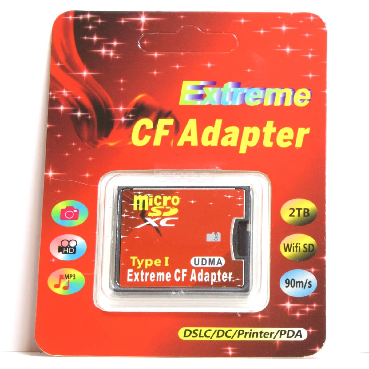 CF 変換アダプター 新品 送料無料 Extreme CF Adapter Type I UDMA micro SD XC 2TB WiFi SD 90m/s HD DSLC/DC/Printer/PDA ④_1