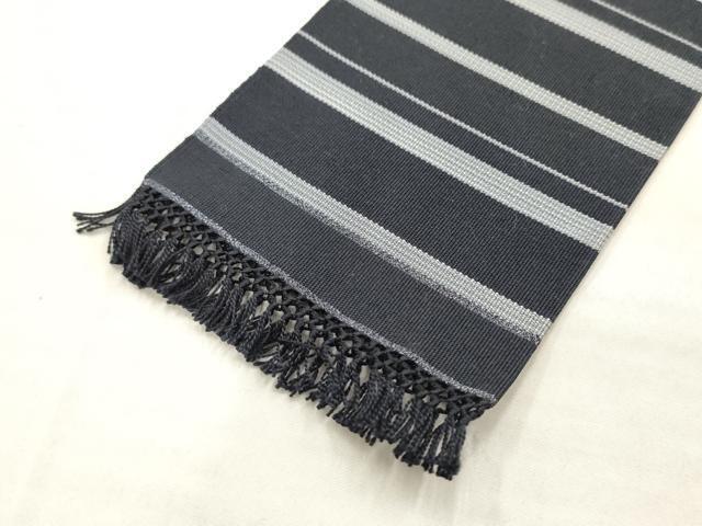 平和屋着物□男性 爪掻き本綴れ 角帯 横段文 正絹 逸品 未使用 AAAP9147pf