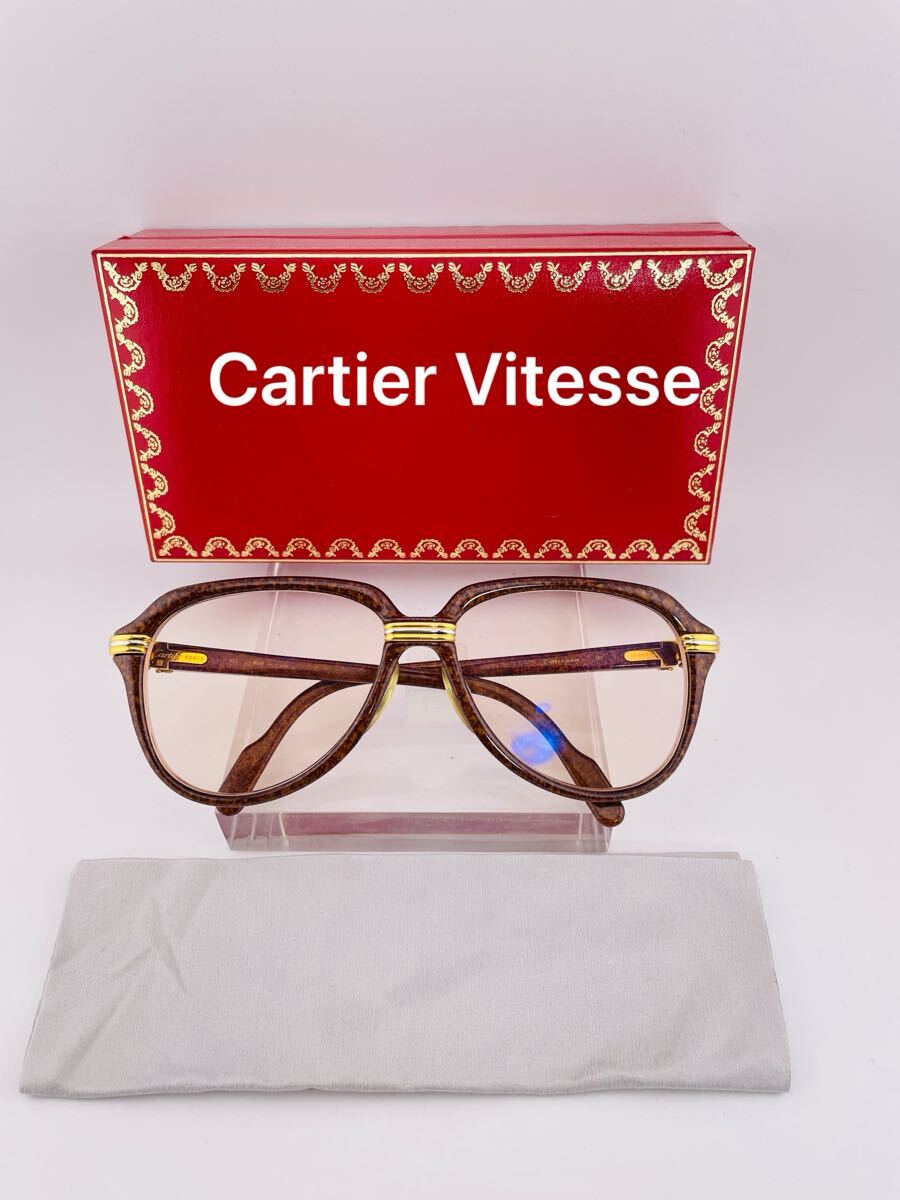 本物保証，豊富な カルティエ Cartier Vitesse Vintage 1991 60 15-140 メガネ フレーム ウッド色 高級超 フランス製 カルティエ 眼鏡 サングラス(服飾小物)｜売買されたオークション情報、yahooの商品情報をアーカイブ公 服飾小物