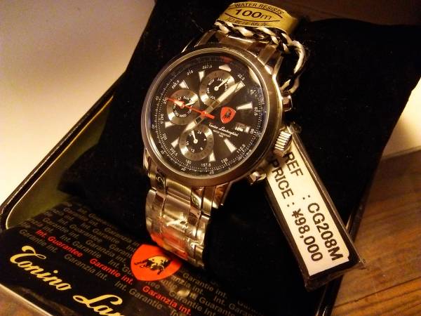 展示未使用! 重厚!Lamborghini/ランボルギーニ クロノ★メンズ