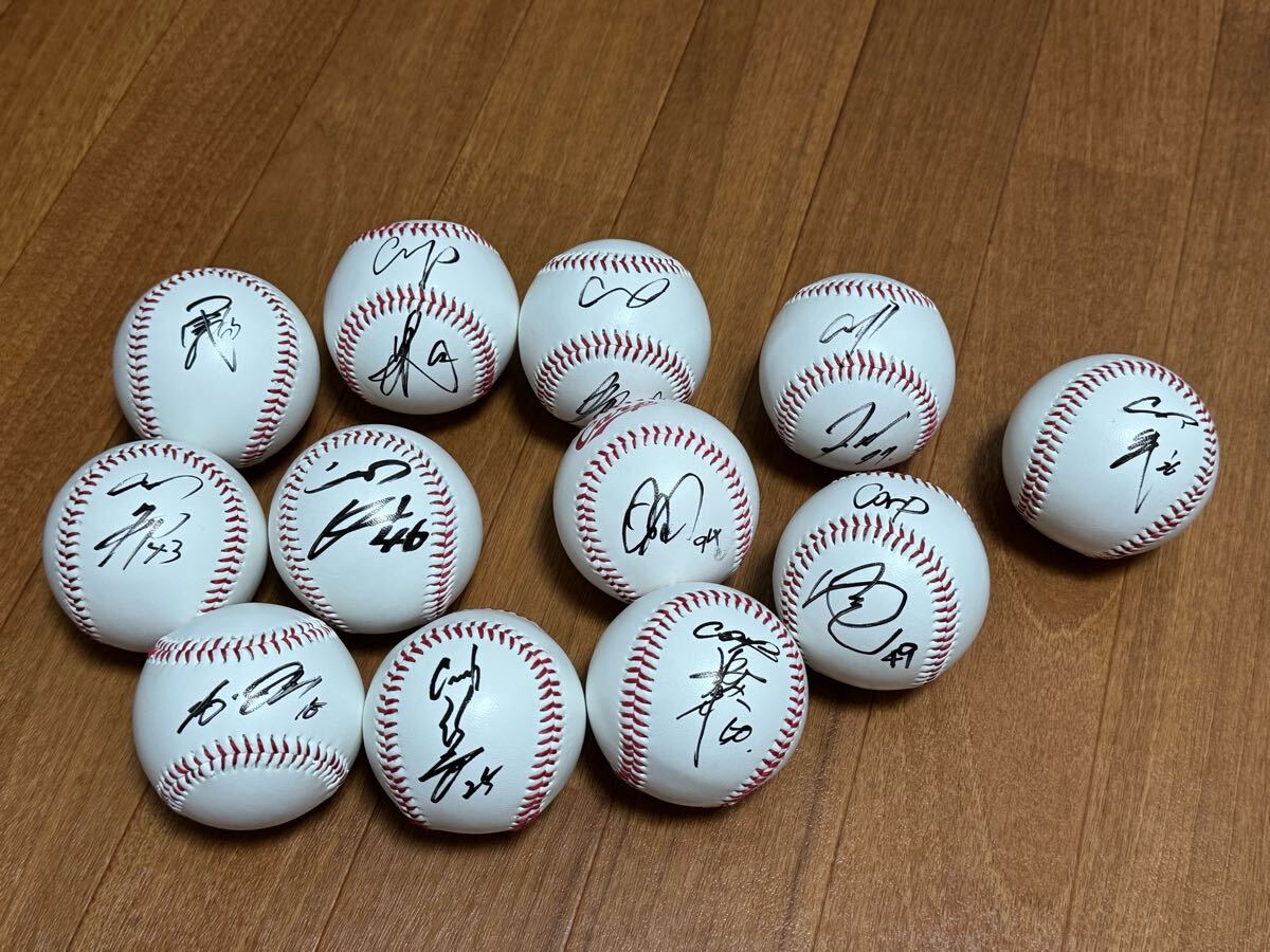 広島東洋カープ　日南キャンプ2025新井貴浩、黒田博樹、菊池涼介、島内颯太郎　他直筆サインボールセット１２選手_3